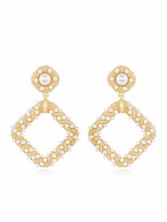 Pearl Knocker 18k Gold Plated Earrings - Gold