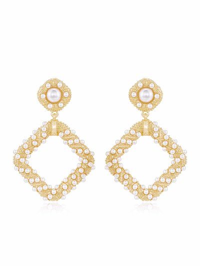 Ettika Pearl Knocker 18k Gold Plated Earrings product