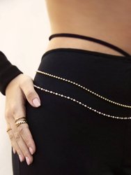 Pearl Strand Gold Body Chain - Gold