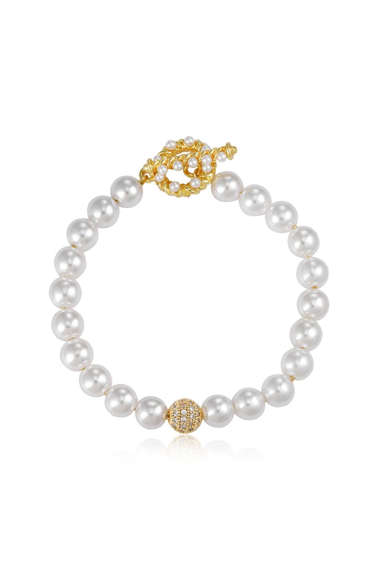 Pearl Sweetheart 18k Gold Plated Bracelet - Gold