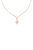 Pearly White 18k Gold Plated Charm Necklace - 18k Gold Plated