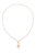Pearly White 18k Gold Plated Charm Necklace