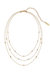 Perfect Crystal Dotted 18k Gold Plated Layered Necklace