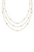 Perfect Crystal Dotted 18k Gold Plated Layered Necklace - 18k Gold Plated