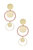 Petunia Light Pink Circular 18k Gold Plated Earrings - 18k Gold Plated