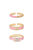 Pink Ladies 18k Gold Plated Ring Set - Pink