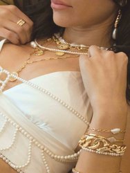 Pretty In Pearls 18k Gold Plated Bracelet Set