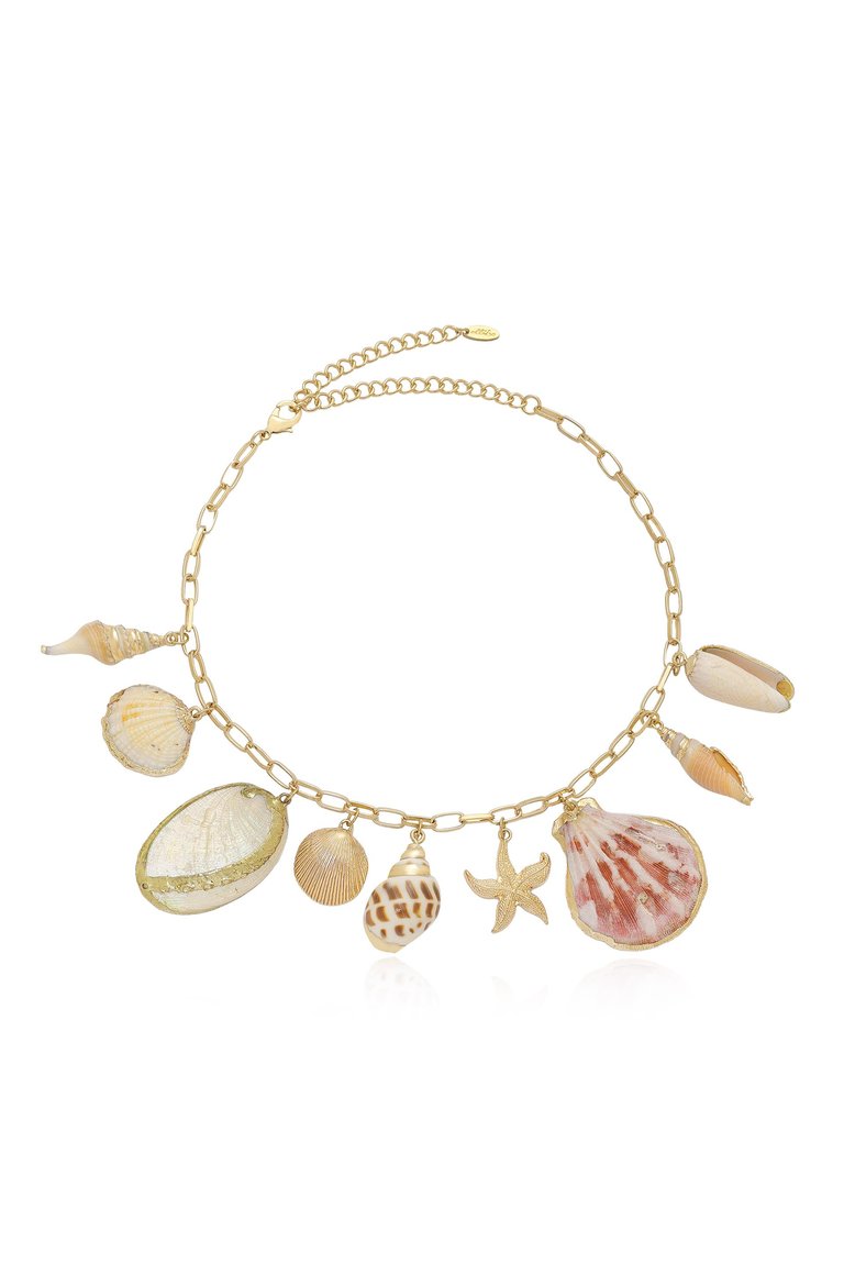 Private Island 18k Gold Plated Assorted Shell Necklace - Gold