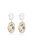 Rainbow Crystal Nugget & Pearl 18K Gold Plated Earrings