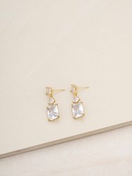 Reflective Crystal Dangle Earrings