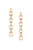 Resin Rectangle And 18k Gold Plated Chain Drop Earrings - Beige Resin