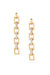 Resin Rectangle And 18k Gold Plated Chain Drop Earrings - Beige Resin