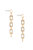Resin Rectangle And 18k Gold Plated Chain Drop Earrings