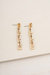 Resin Rectangle And 18k Gold Plated Chain Drop Earrings