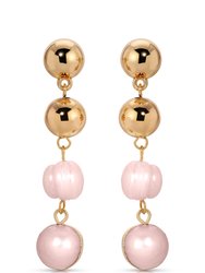 Resort Drop Earrings - Pink Pearl