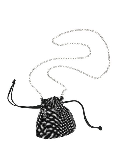 Ettika Rhinestone Mini Bag in Black & Silver product