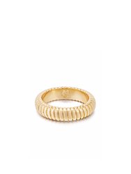 Ribbed Flex Ring - 18k Gold Plated
