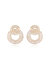 Rotating Circles 18k Gold Plated Crystal Earrings - Gold