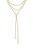 Royal Layered 18k Gold Plated Chain Lariat Necklace - Gold