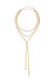 Royal Layered 18k Gold Plated Chain Lariat Necklace