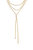 Royal Layered 18k Gold Plated Chain Lariat Necklace