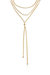 Royal Layered 18k Gold Plated Chain Lariat Necklace