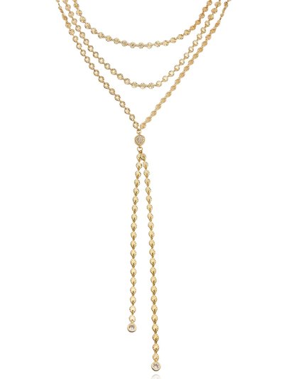 Ettika Royal Layered 18k Gold Plated Chain Lariat Necklace product