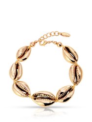 Seven Seas 18k Gold Plated Shell Bracelet - Gold
