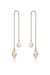 Shell And Pearl Vacation Crystal 18k Gold Plated Dangle Earrings - Gold