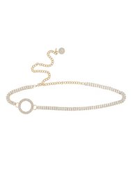 Shining Bright Crystal & Gold Circle Belt