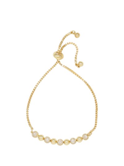 Ettika Simple Additions Crystal And 18k Gold Plated Adjustable Bracelet product