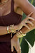 Simple Additions Crystal And 18k Gold Plated Adjustable Bracelet