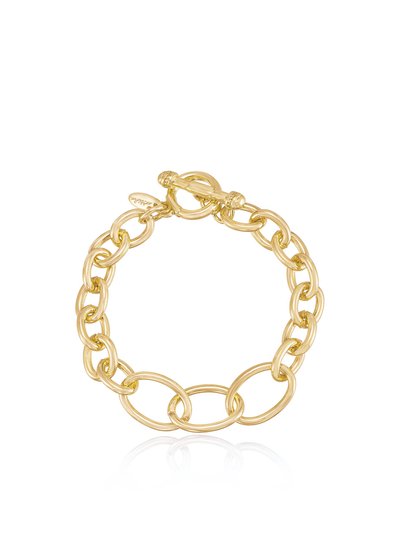 Ettika Simple Chain Link 18K Gold Plated Bracelet With Toggle product