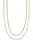 Simple Crystal And 18k Gold Plated Chain Necklace Set - Gold