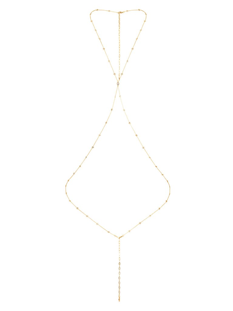 Simple Crystal X Body Chain - Crystals