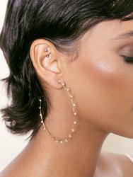 Simple Spark Crystal Hoops