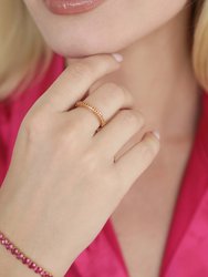 Simple sparkle band 18k gold plated ring set