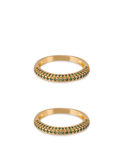 Ettika Simple sparkle band 18k gold plated ring set product