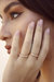 Simple sparkle band 18k gold plated ring set