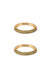 Simple sparkle band 18k gold plated ring set - Crystals