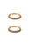 Simple sparkle band 18k gold plated ring set