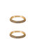 Simple sparkle band 18k gold plated ring set