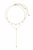 Simplistic Crystal Layered 18k Gold Plated Lariat Necklace Set