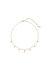 Simplistic Crystal Layered 18k Gold Plated Lariat Necklace Set