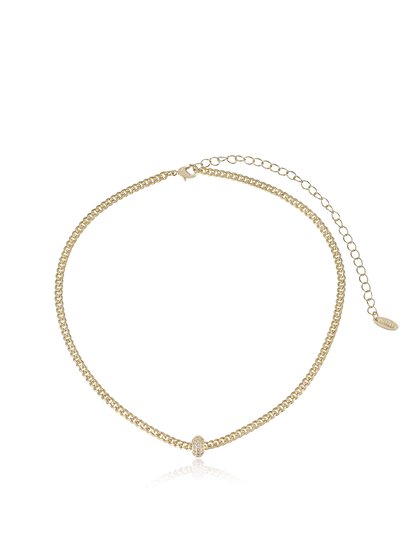 Ettika Single 18k Gold Plated Chain and Crystal Bead Necklace product