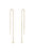 Single Chain Threader 18k Gold Plated Earrings - Gold