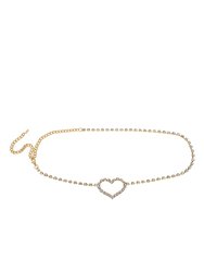 Single Crystal Chain Heart Belt