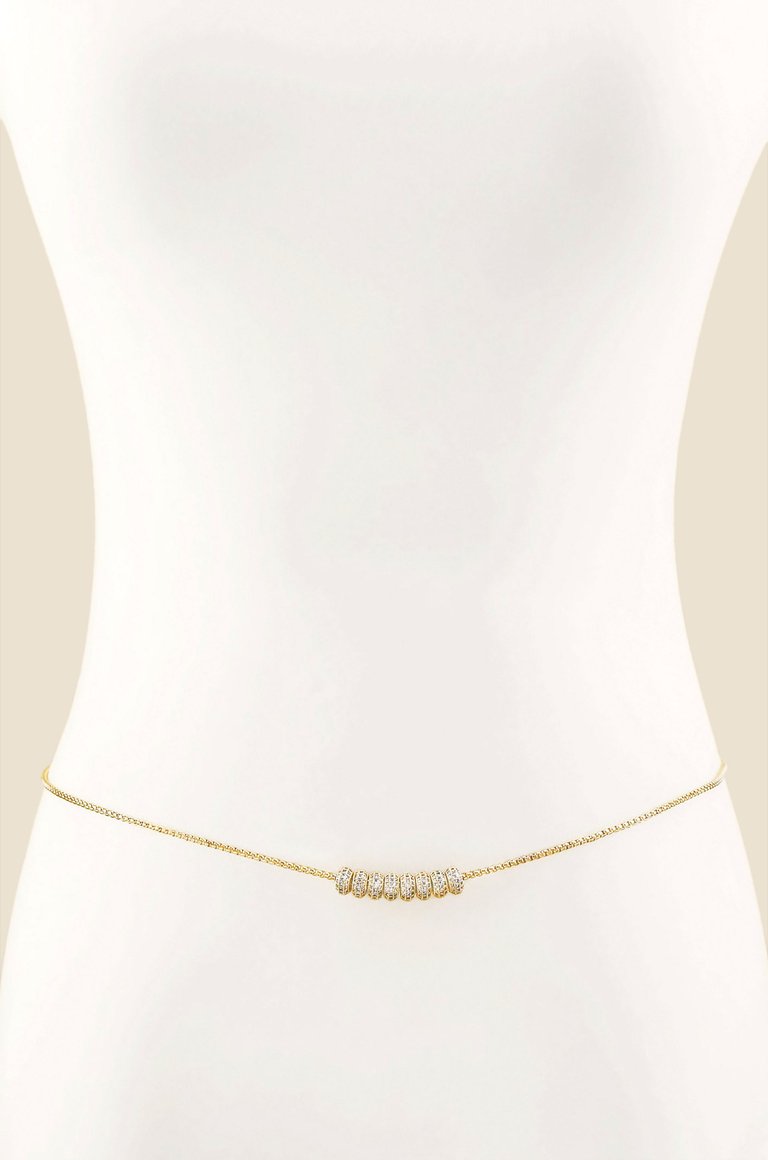 Single Strand Gold Plated Body Chain - Gold