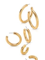 Small Thick Classic Hoops