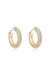 Sparkle Bits Mini Crystal 18 K Gold Plated Hoops - Clear Crystals